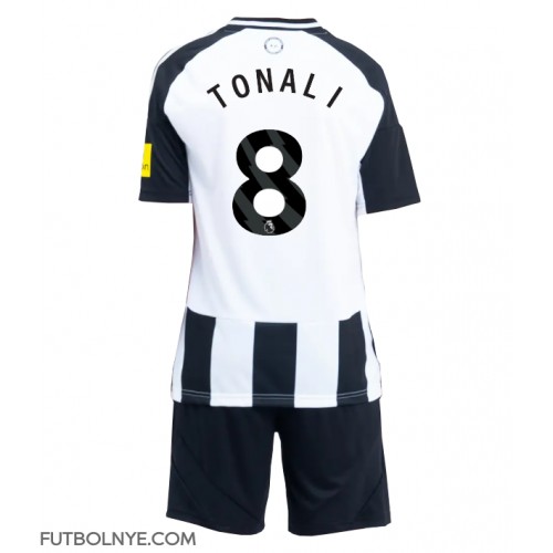 Camiseta Newcastle United Sandro Tonali #8 Primera Equipación para niños 2024-25 manga corta (+ pantalones cortos)